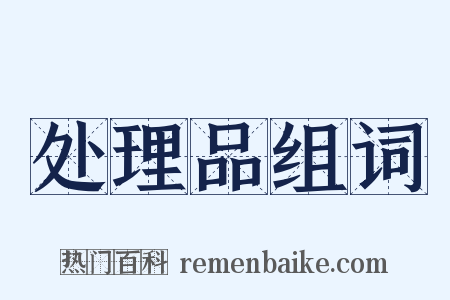 处理品组词是什么意思的图片